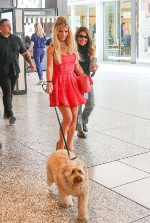 Jessica Simpson - Wearing colorful dress at a Petsafe event in Beverly Hills