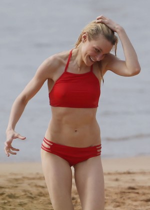 Jessica Stam in Bikini on the Beach in Hawaii