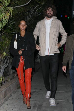 Jessica Strother - Seen with her boyfriend at Matsuhisa in Beverly Hills