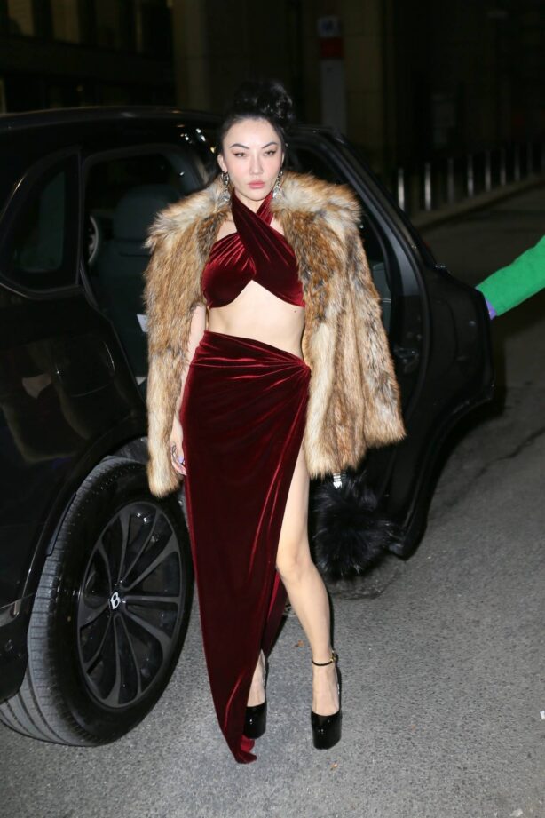 Jessica Wang - Arriving at the LaQuan Smith show during New York Fashion Week