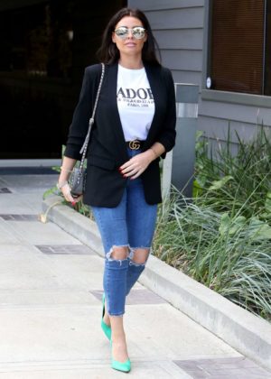 Jessica Wright in Ripped Jeans Out in Beverly Hills