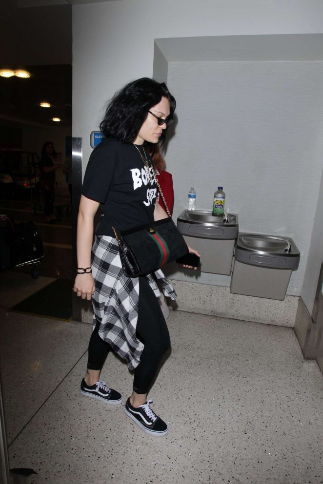 Jessie J at LAX Airport with her boyfriend in Los Angeles
