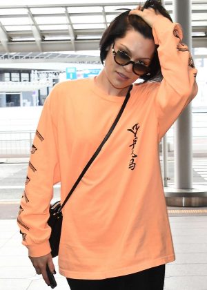Jessie J at Narita International Airport in Tokyo