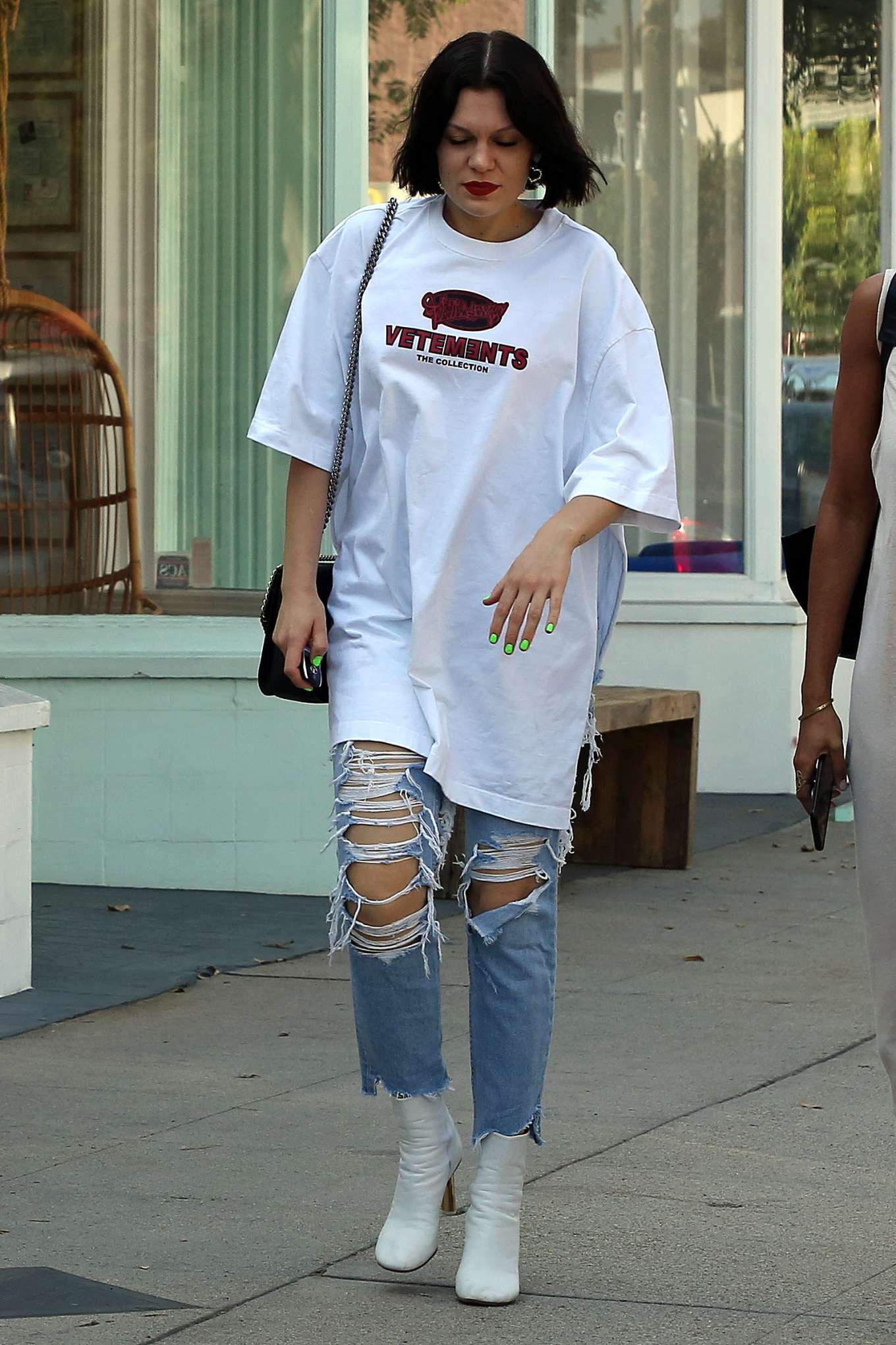 Jessie J in Ripped Jeans - Out in Los Angeles