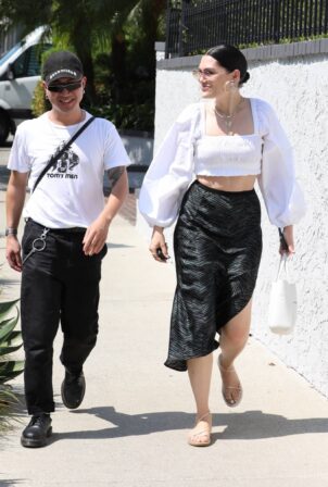 Jessie J - With her boyfriend Max Pham at Crossroads Kitchen in West Hollywood