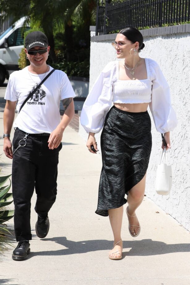Jessie J - With her boyfriend Max Pham at Crossroads Kitchen in West Hollywood