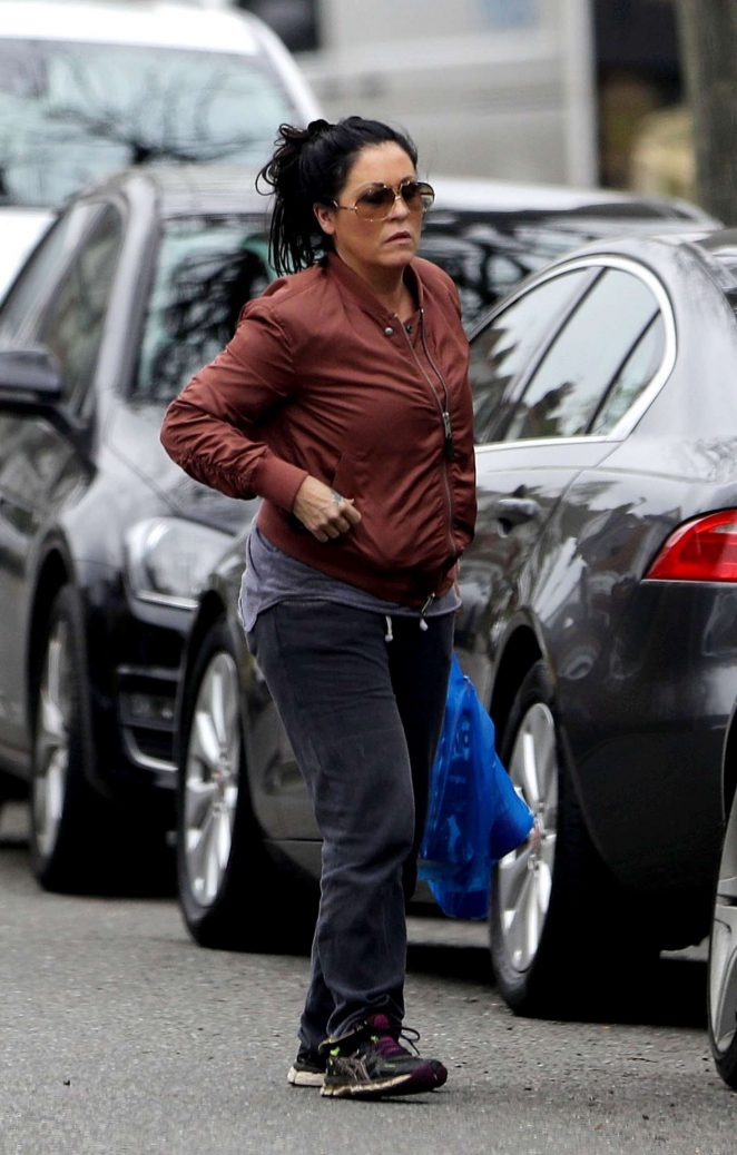 Jessie Wallace out in North London