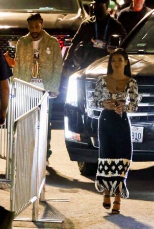 Jhene Aiko - Leaves after the Rams win Super Bowl LVI at SoFi Stadium in Inglewood