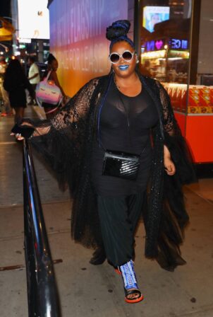 Jill Scott - Arriving at Beyonce's Renaissance release party in Time Square in NY