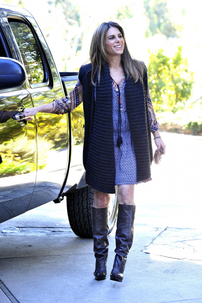 Jillian Michaels in Mini Dress Out in Malibu