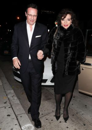 Joan Collins and Percy Gibson at Craig's in West Hollywood