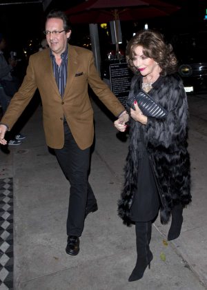 Joan Collins - Arriving at Craigs Restaurant in West Hollywood