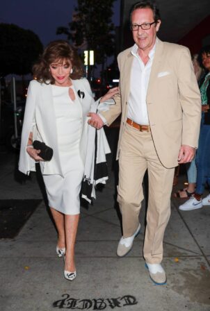 Joan Collins - On a date night with hubby Percy Gibson in West Hollywood