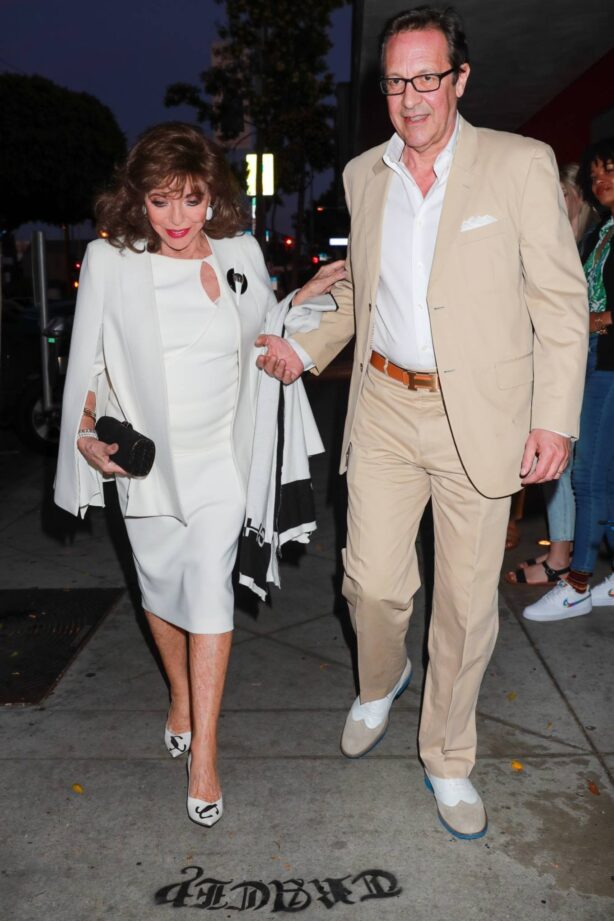 Joan Collins - On a date night with hubby Percy Gibson in West Hollywood