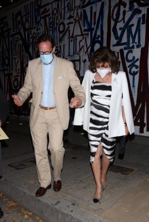 Joan Collins - On a dinner date at Craig's in West Hollywood