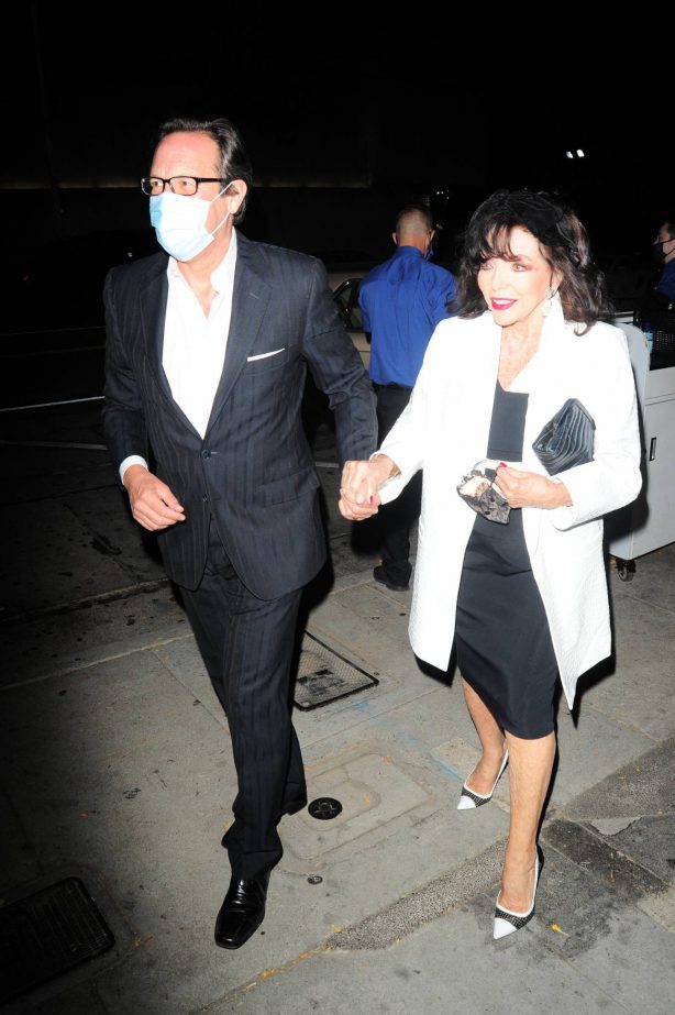 Joan Collins - Seen while out for a dinner at Craig's in West Hollywood