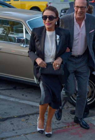 Joan Collins - With her husband Percy Gibson at Craig's in West Hollywood