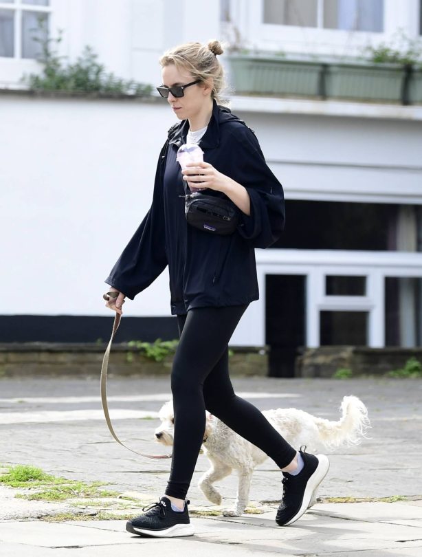 Jodie Comer - Walking her dog in North London