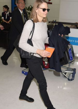 Jodie Foster at Narita International Airport in Japan