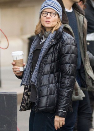 Jodie Foster - Filming "Money Monster" in Wall Street