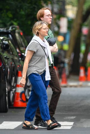 Jodie Foster - Is seen with her son Kit in New York