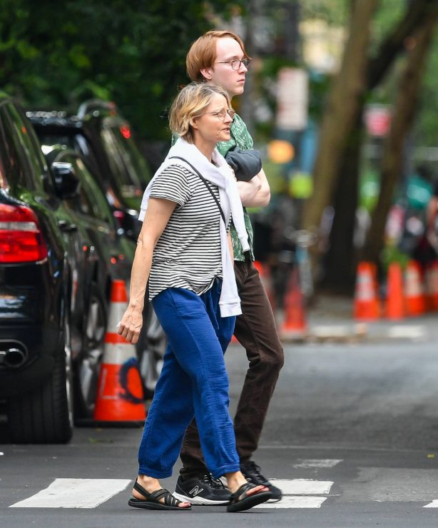 Jodie Foster - Is seen with her son Kit in New York
