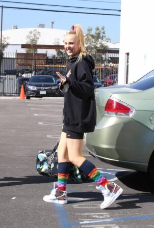 JoJo Siwa - Seen in colorful socks as she heads out in Los Angeles