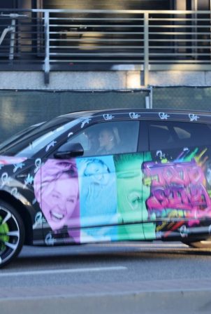 JoJo Siwa - Spotted in her custom car on Sunset Strip