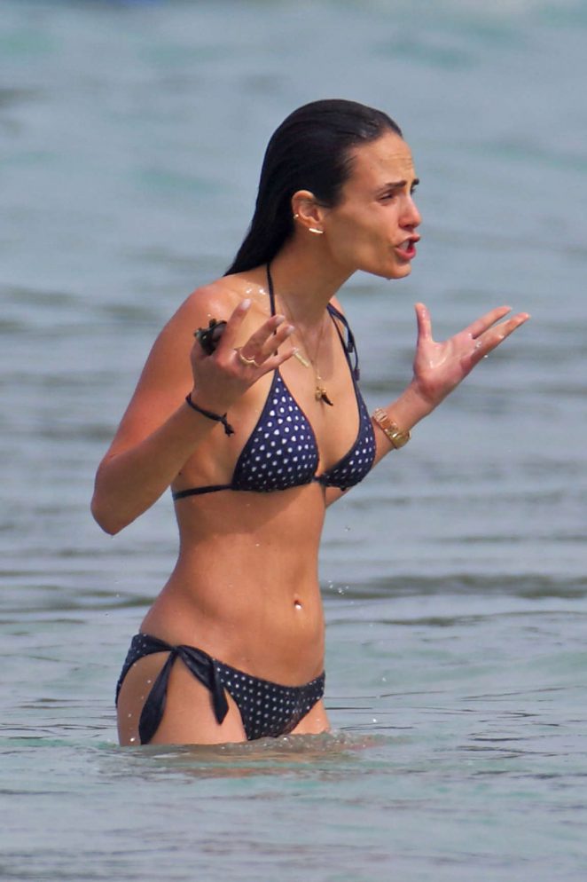 Jordana Brewster in a polka dot bikini in Hawaii