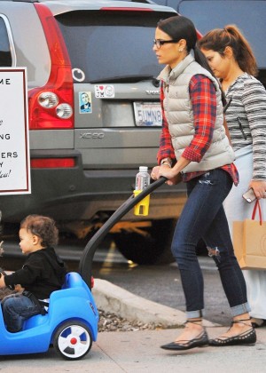 Jordana Brewster with her son Julian Out in LA