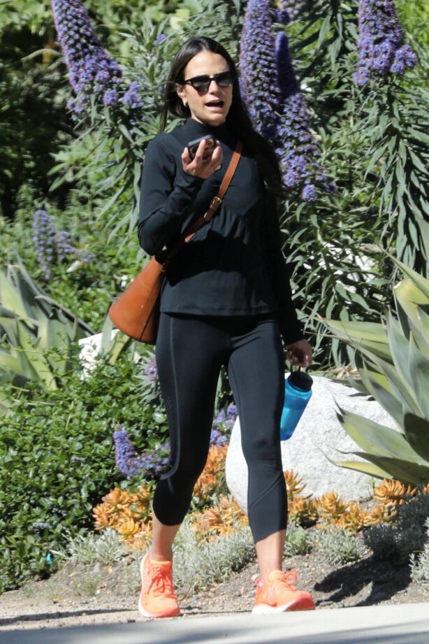 Jordana Brewster - Seen during a walk with in Los Angeles