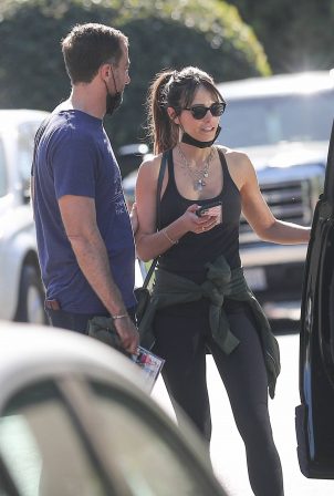 Jordana Brewster - Seen leaving a private gym in West Hollywood