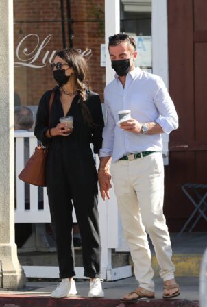 Jordana Brewster - Seen with her boyfriend Mason Morfit at Cafe Luxe in Brentwood