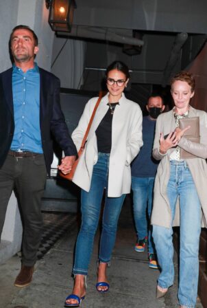 Jordana Brewster - With friends seen leaving Craig’s restaurant in West Hollywood