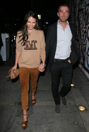 Jordana Brewster - With her boyfriend arriving for dinner at Craig's in West Hollywood