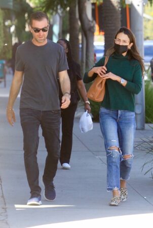 Jordana Brewster - With Mason Morfit go shopping together in Beverly Hills