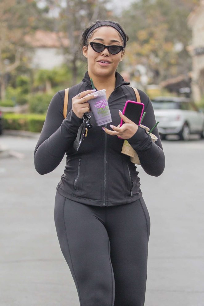 Jordyn Woods in Tights out in Calabasas