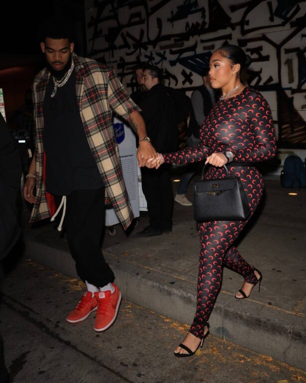Jordyn Woods - With boyfriend Karl Anthony Towns at Craig's in West Hollywood