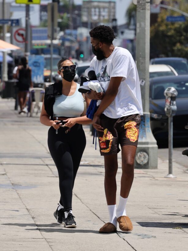 Jordyn Woods - With her boyfriend head to the gym today in West Hollywood