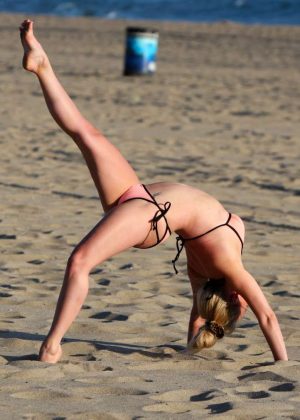 Jorgie Porter - Bikini candids in Malibu
