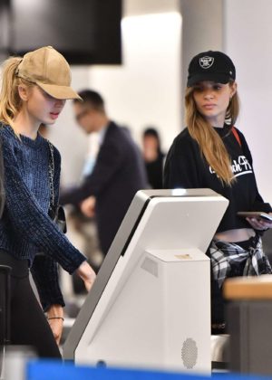 Josephine Skriver and Romee Strijd - LAX Airport in Los Angeles