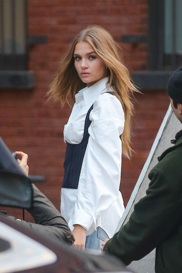 Josephine Skriver - Doing a photoshoot in the streets of New York City