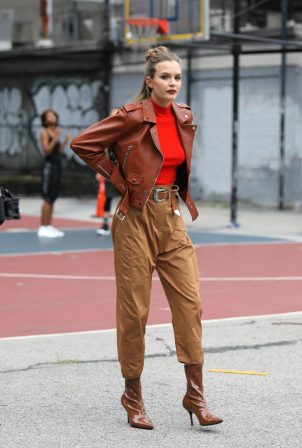 Josephine Skriver - Maybelline Photoshoot candids in NYC