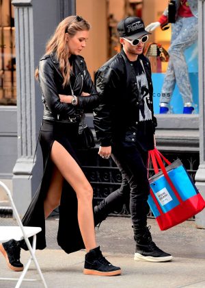 Josephine Skriver with boyfriend out in New York