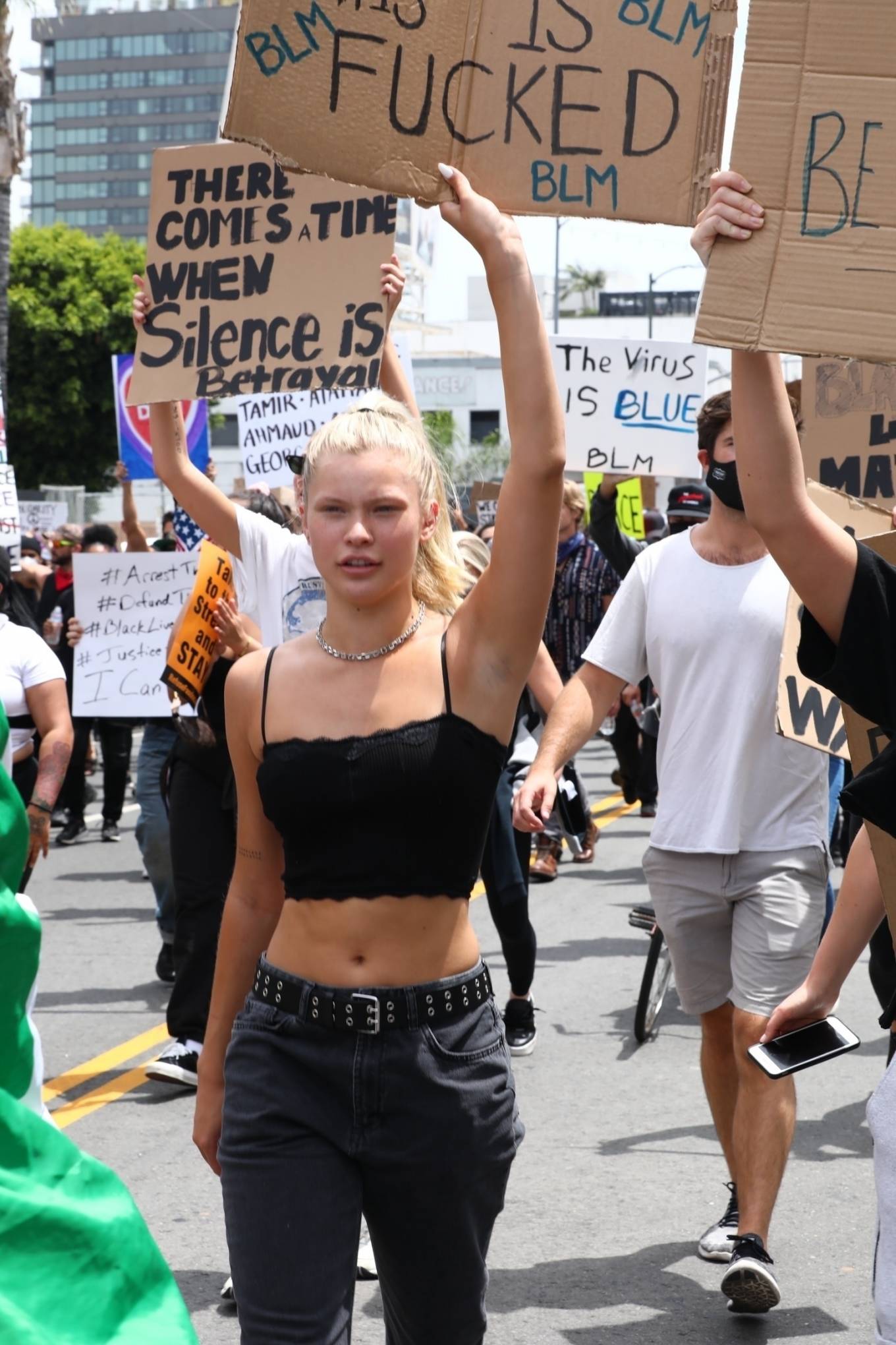 Josie Canseco Protesting With Logan Paul In Hollywood Gotceleb
