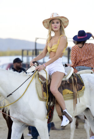 Top Joy Corrigan Is Pictured Taking A Horseback Ride In In Cabo San Lucas