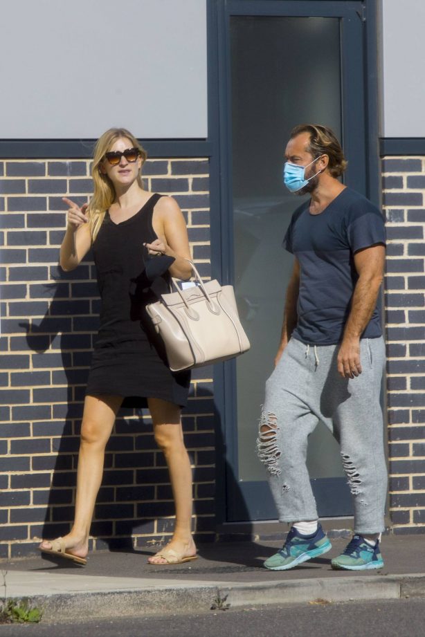 Jude Law and Phillipa Coan- Seen out in London