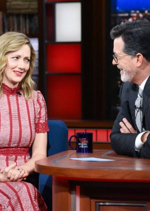 Judy Greer - Visits The Late Show With Stephen Colbert in NY