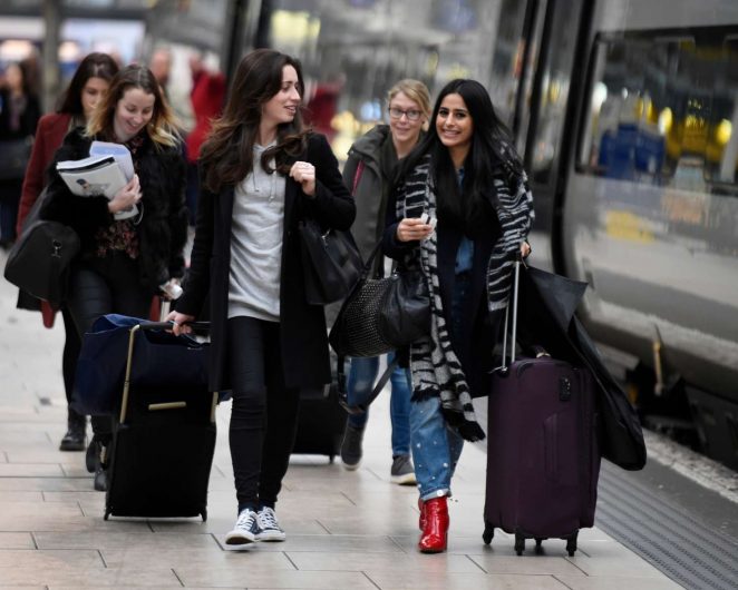 Julia Goulding, Sair Khan, Rebecca Ryan and Faye Brookes - Catching the Train in London