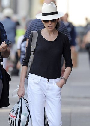Julianna Margulies out in Soho
